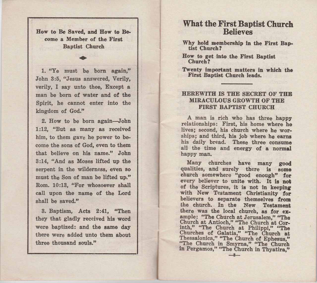 1934 Church Pamphlet – BaptistBasics.org